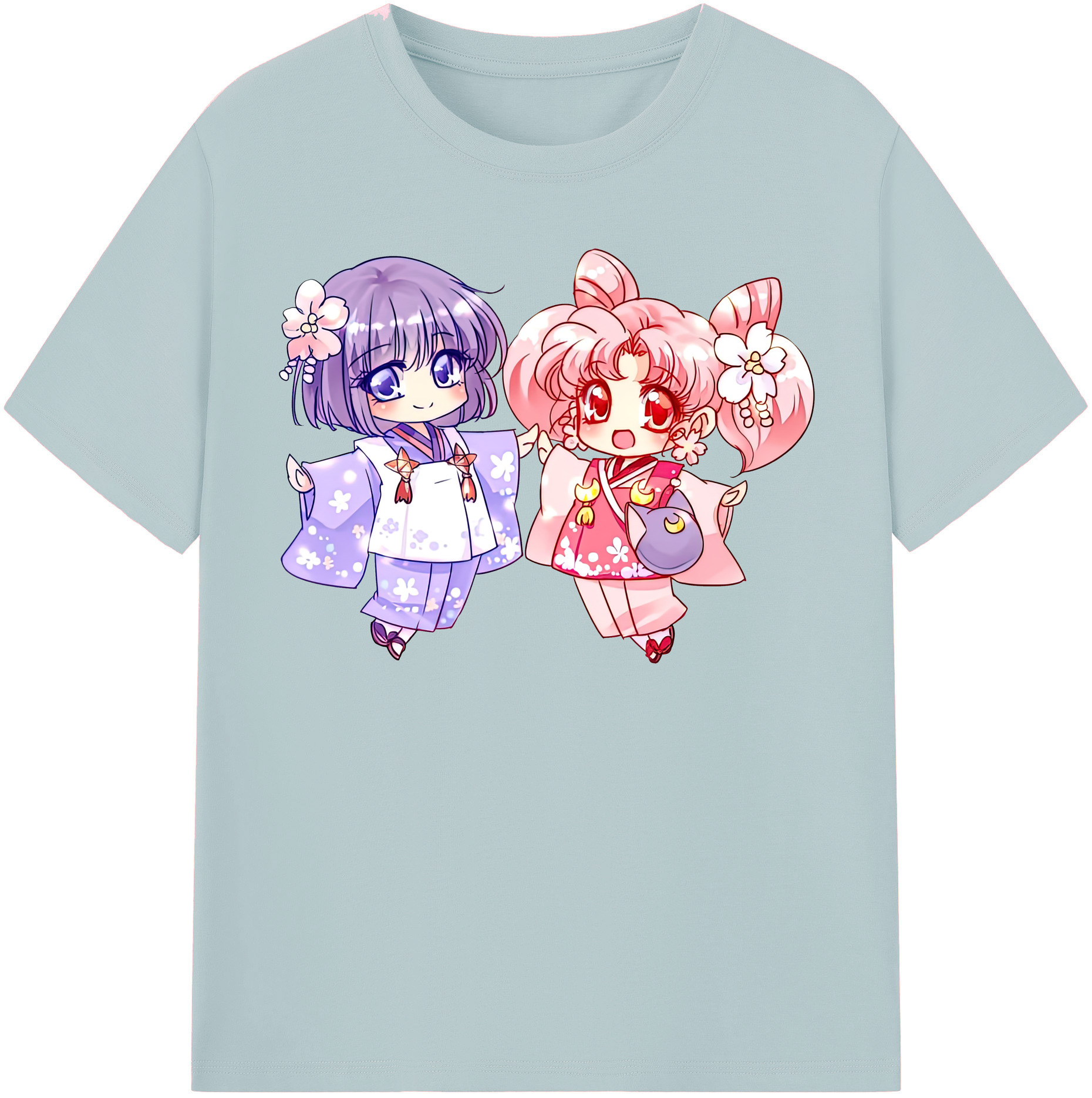 （画像用） 美少女戦士セーラームーン ちびうさ Sailor Moon Chibiusa Tsukino Usagi Small Lady Serenity 綿100％半袖Tシャツ（フロントプリント）